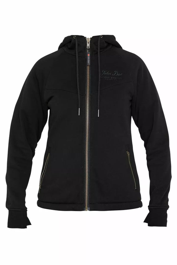John Doe Dam Kevlar Mc-Hoodie AAA XTM V2 Schwarz
