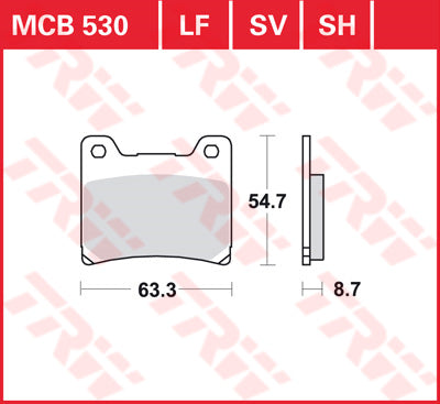 TRW BRAKE PAD TRW MCB530 MCB530