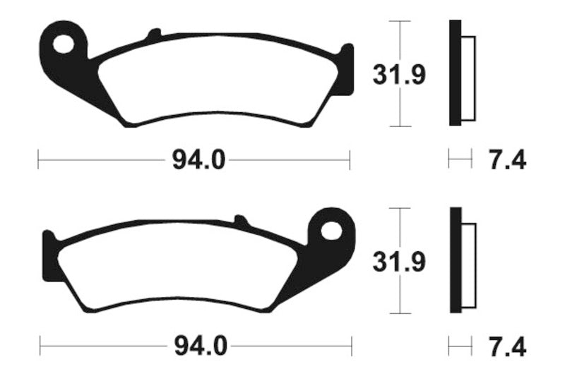 Bio -Bremsbeläge aus Tecnium Street - MA103 1022328