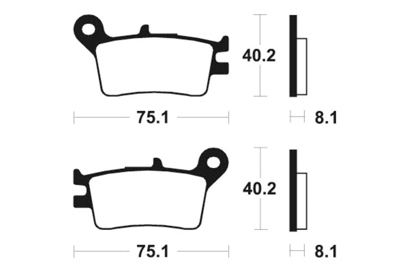 Tecnium Street Organic Brake Pads - MA129 1022350