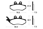 Tecnium Street Organic Brake Pads - MA274 1022452