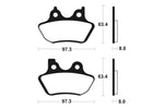 Tecnium Street Organic Brake Pads - MA326 1022480