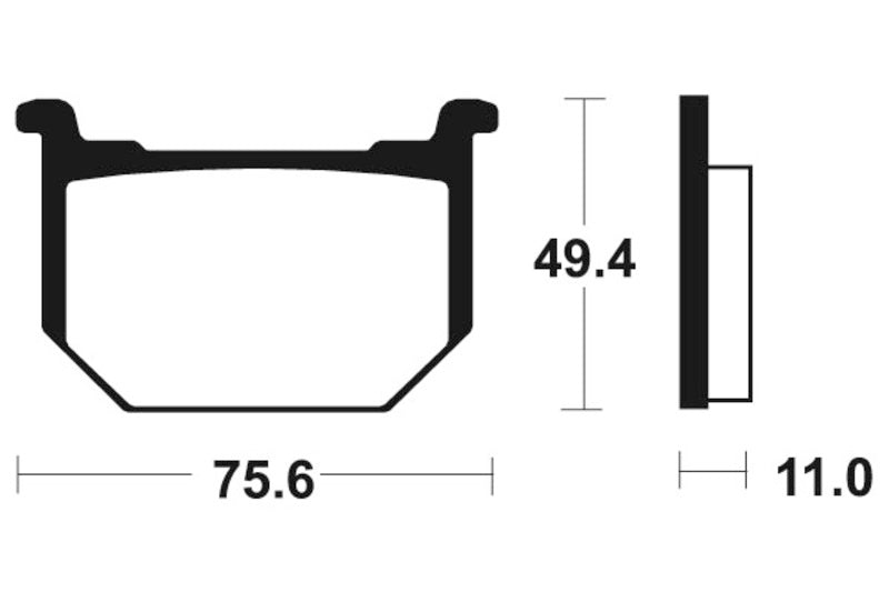 Bio -Bremsbeläge aus Tecnium Street - MA33 1022481