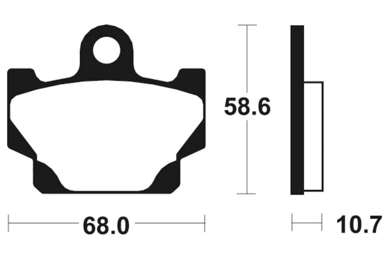 Bio -Bremsbeläge aus Tecnium Street - MA50 1022523