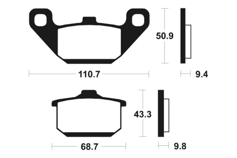 TECNIUM Street Organic Brake pads - MA57 1022530