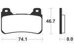 Tecnium Racing Sintered Metall Carbon Bremsbeläge - MCR309 1022593