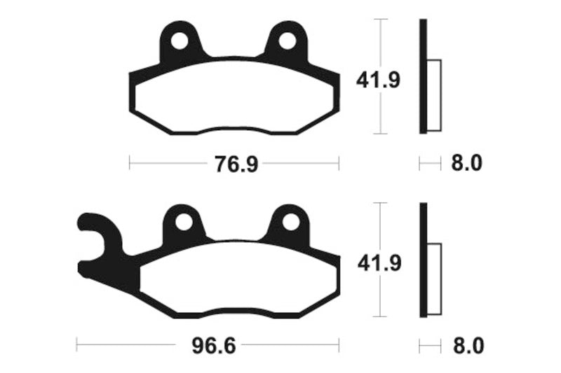 Tecnium Scooter organische Bremsbeläge - ME111 1022610