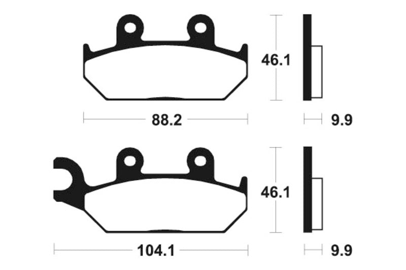 Tecnium Scooter Organische Bremsbeläge - ME150 1022615