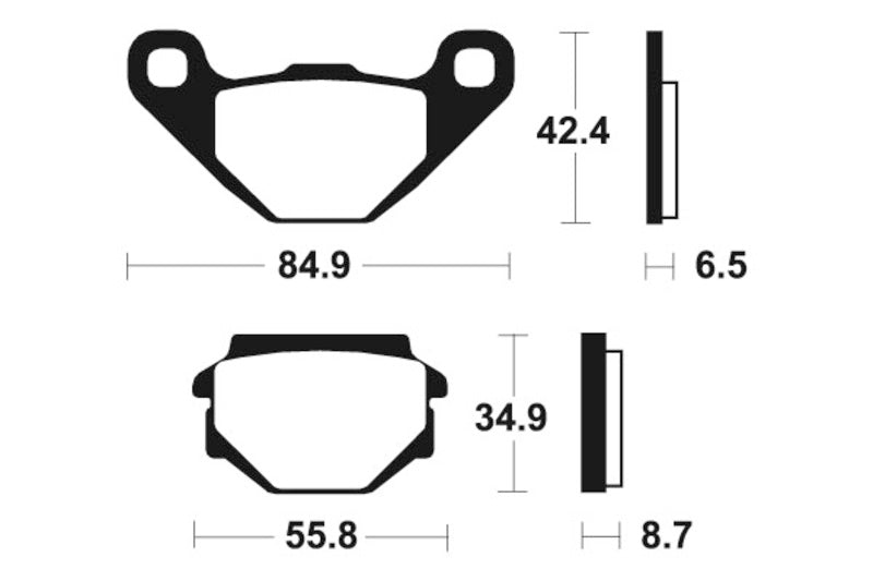 Tecnium scooter organic brake pads - ME151 1022616