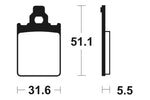 Tecnium scooter organic brake pads - ME180 1022627