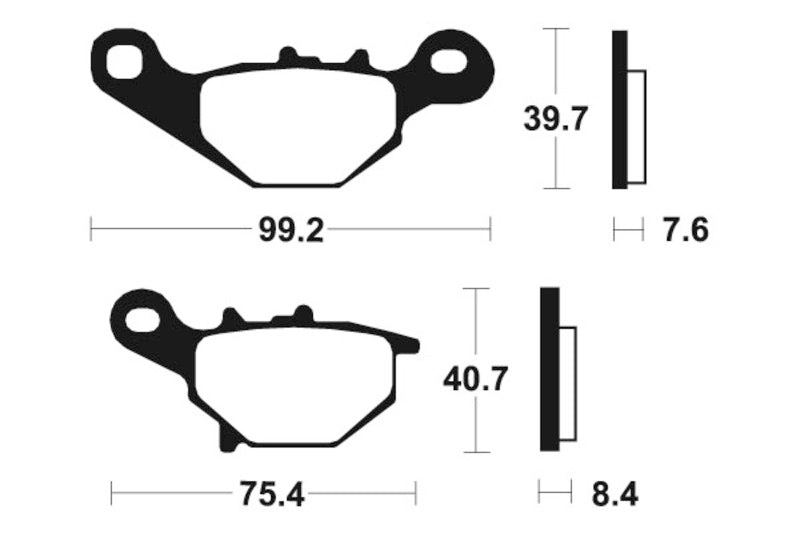 Tecnium Scooter organische Bremsbeläge - ME202 1022635