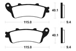 Tecnium scooter organic brake pads - ME222 1022642