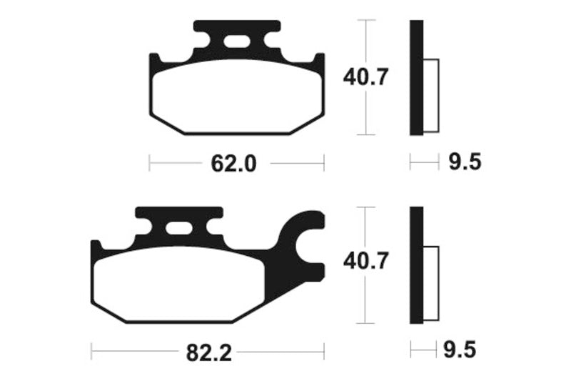 Tecnium Scooter organische Bremsbeläge - ME254 1022657