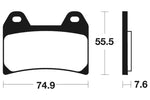 Tecnium Scooter organische Bremsbeläge - ME277 1022664