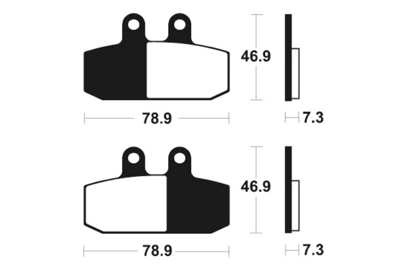 Tecnium Scooter organische Bremsbeläge - ME293 1022670