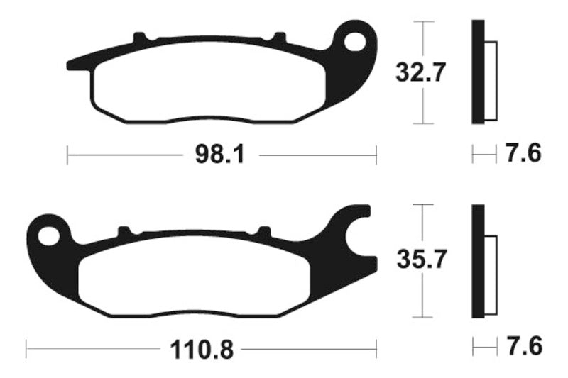 Tecnium Scooter organische Bremsbeläge - ME297 1022671