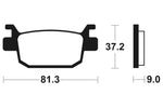 Tecnium scooter organic brake pads - ME332 1022681