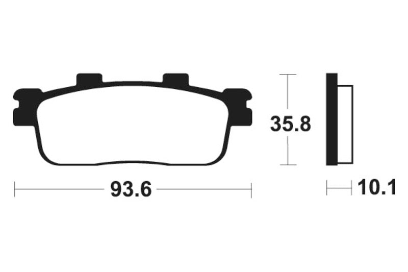 Tecnium scooter organic brake pads - ME347 1022684