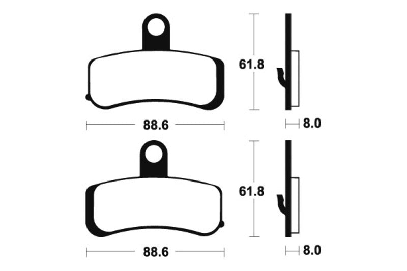 Tecnium Street Performance Sintered Metal Brake Pads - MF353 1022781