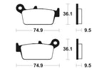 TECNIUM MX/ATV Sinterd Metallbremsbeläge - MO104 1022838