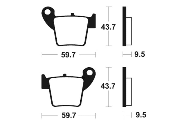 TECNIUM MX/ATV Sintered Metall Bremsbeläge - MO277 1022870