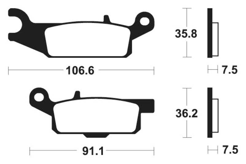 TECNIUM MX/ATV Sintered Metall Bremsbeläge - MO349 1022890