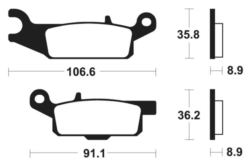 Tecnium MX/ATV Sintered Metal Brake Pads - MO351 1022892