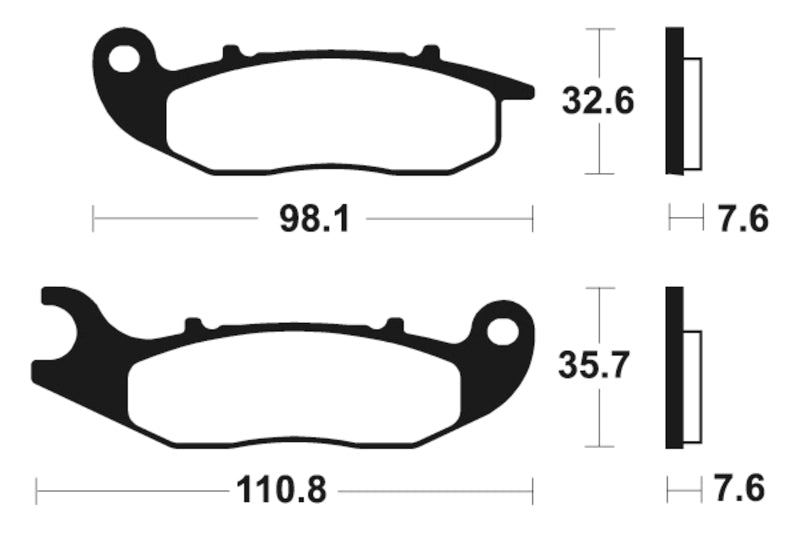 TECNIUM MX/ATV Sintered Metall Bremsbeläge - MO359 1022894