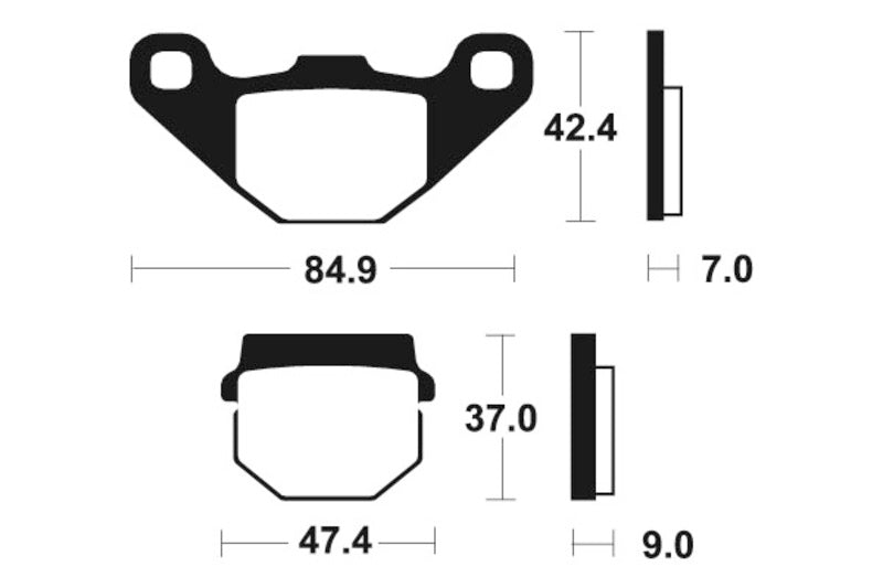 TECNIUM MX/ATV Sintered Metall Bremsbeläge - MOA044 1022926