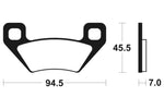 TECNIUM MX/ATV Sintered Metall Bremsbeläge - MOA322 1022936