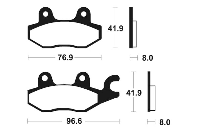 Tecnium Racing MX/ATV gesinterte Metallbremsbeläge - MOR138 1022949