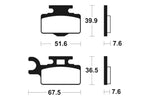 Tecnium Racing MX/ATV gesinterte Metallbremsbeläge - MOR252 1022963