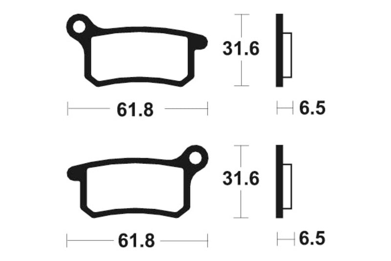 Tecnium Racing MX/ATV gesinterte Metallbremsbeläge - MOR283 1022973