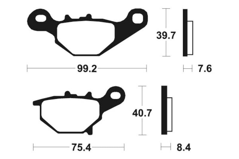 Tecnium Racing MX/ATV gesinterte Metallbremsbeläge - MOR320 1022986