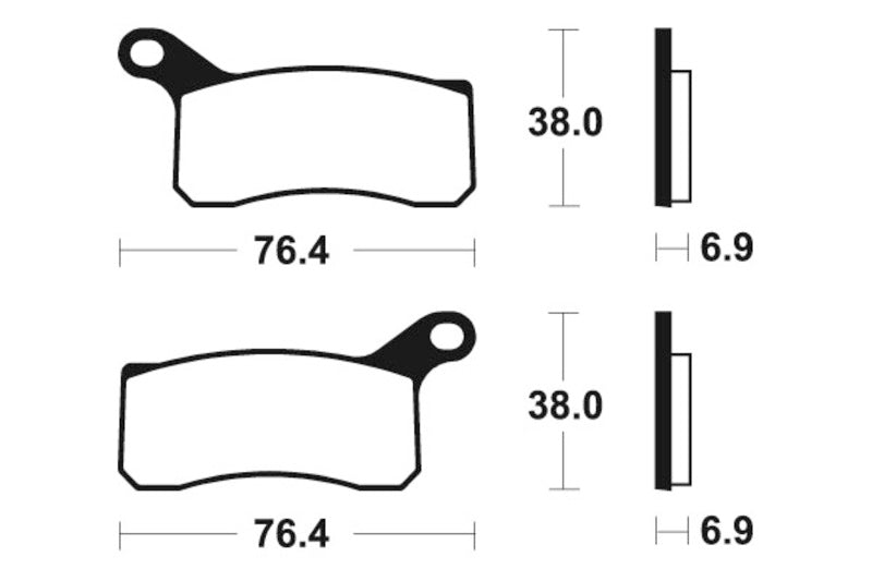 TECNIUM RACING MX/ATV Sintered Metall Bremsbeläge - MOR366 1022998