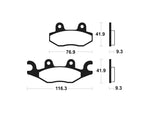 Tecnium Racing MX/ATV gesinterte Metallbremsbeläge - MOR378 1023001