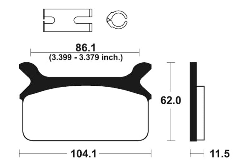 Tecnium Street Performance Sintered Metall Bremsbeläge - MR168 1023045