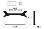 Tecnium Street Performance Sintered Metall Bremsbeläge - MR168 1023045