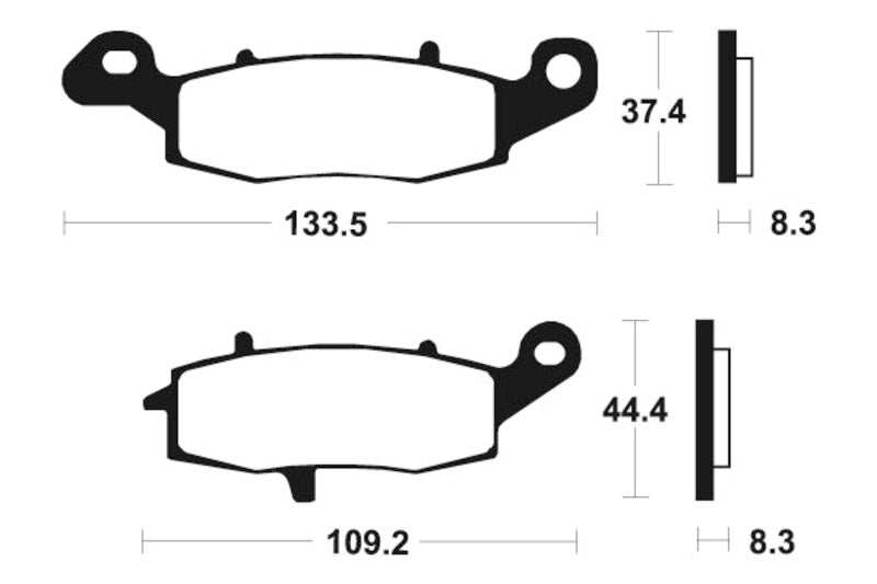 Tecnium Street Performance Sintered Metal Brake Pads - MR204 1023055