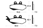 Tecnium Maxi Scooter Sintered Metall Bremsbeläge - MSS189 1023185