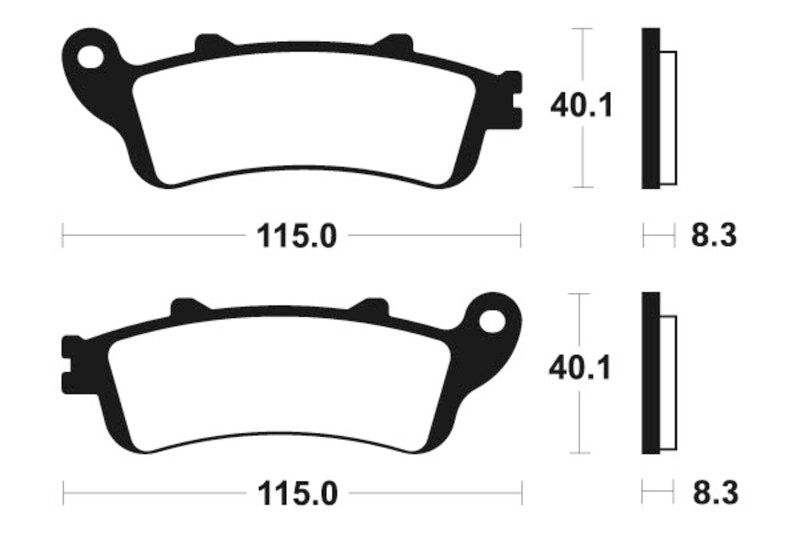 Tecnium Maxi Scooter Sintered Metal Brake Pads - MSS235 1023193