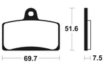 Tecnium Maxi Scooter Sintered Metal Brake Pads - MSS321 1023212