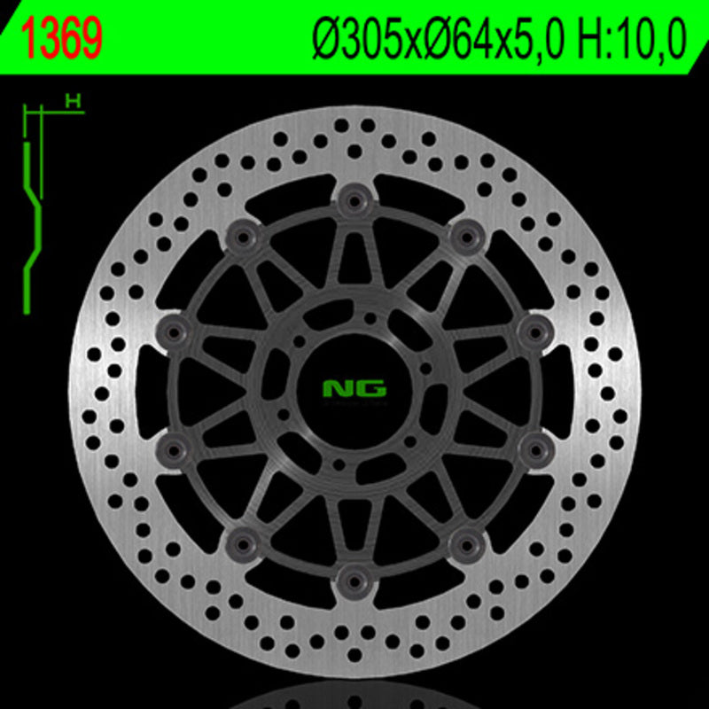 Ng brake disc round 1369