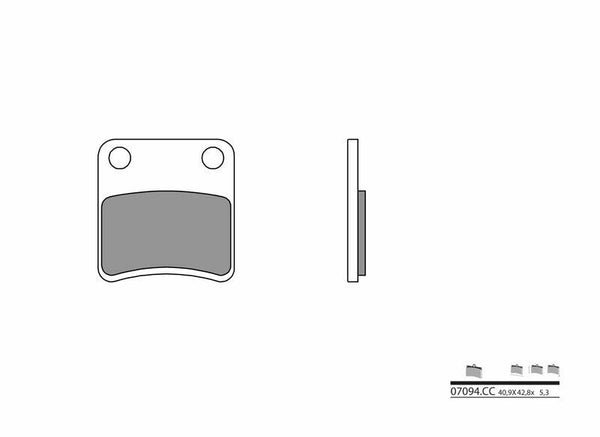Brembo Scooter Carbon Ceramic Bremsbeläge - 07092cc 07092
