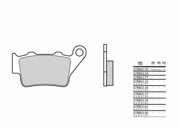 Brembo Off -Road Sintered Metal Brake Pads - 07BB02SX 07BB02SX