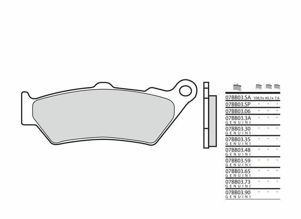 Brembo Street Sintered Metall Bremsbeläge - 07BB03SP 07BB03SP