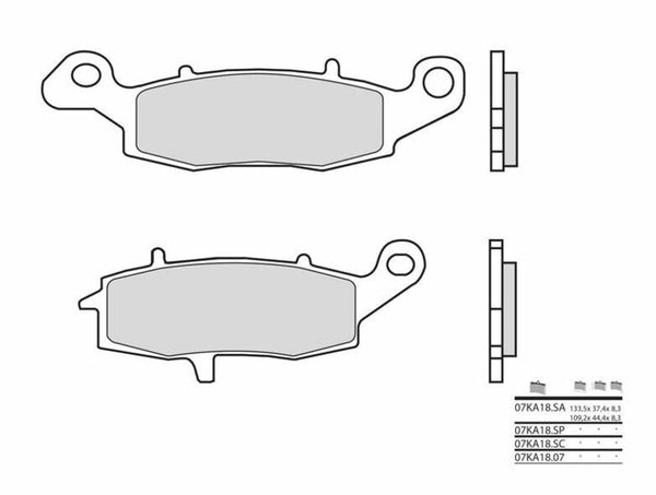 Brembo Street Sintered Metall Bremsbeläge - 07KA18SA 07KA18SA