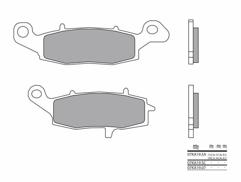 BREMBO Street Sintered Metal Brake pads - 07KA19SA 07KA19SA