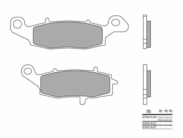 BREMBO Straßen-Sintermetall-Bremsbeläge - 07KA19SA 07KA19SA 