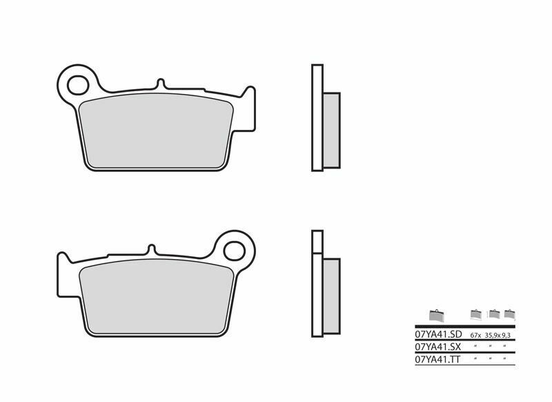 BREMBO Off-Road Sintered Metal Brake pads - 07YA41SD 07YA41SD